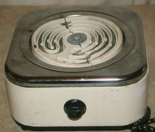 Vintage Capitol Products Electric Ceramic & Wire Coil Hot Plate - -