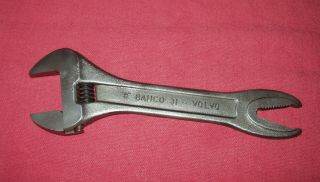 Vintage Volvo Adjustable Wrench 31 Bahco 8 " Made In Sweden