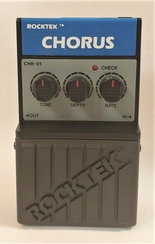 Rocktek Chorus Chr - 01 Guitar Effects Vintage Pedal From Japan