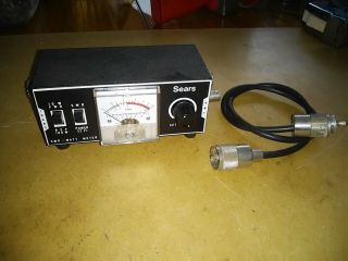 Vintage Sears Cb Radio Swr Power Meter With Jumper Cable Base Mobile Japan