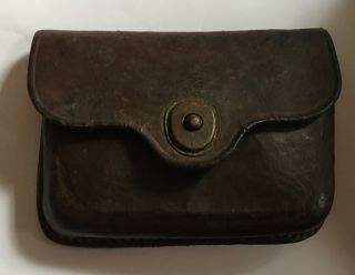 Vintage U.  S.  Military Army Post Wwii Pre Korean War 1947 Leather Utility Pouch