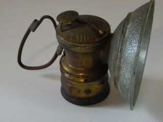 Vintage Antique Auto Lite Universal Lamp Co Brass Carbide Coal Miner 