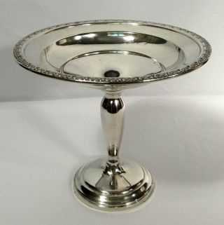 Mueck - Carey Company Sterling Reinforced Round Compote 5 5/8 " High 204 Grams