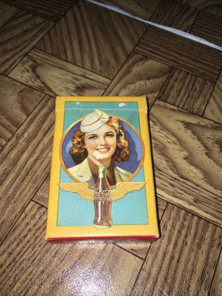 Vintage Coca Cola 1943 Ww Ii Playing Cards With Airline Stewardess