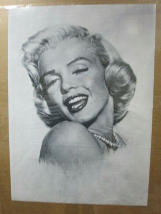 Vintage Black & White Poster Marilyn Monroe 1980 