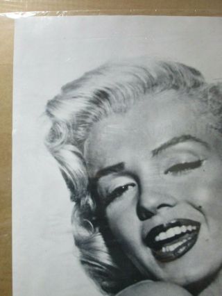 Vintage Black & White Poster Marilyn Monroe 1980 ' s inv 4317 3