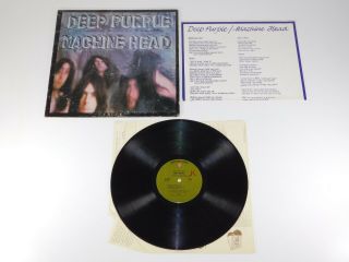 Vtg 1972 Deep Purple Machine Head Bs 2607 Warner Bros Vinyl Record Lp Album Disc