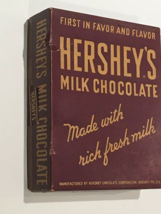 Vintage Empty Hershey Chocolate Corp Hershey Milk Choc Candy Bar Box