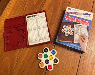 1986 Play On Wordz Vintage Milton Bradley Travel Game
