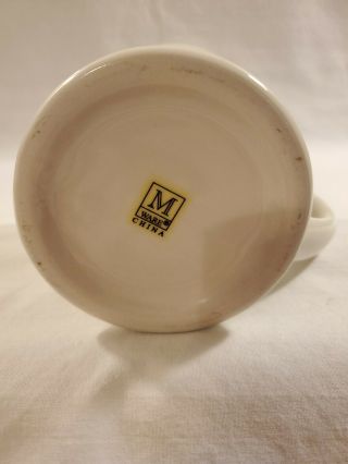 Vintage M Ware China Coffee Mug Cup White Retro Diner Restaurant Ware 3
