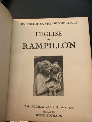Antique Book L’eglise De Rampillon By Carlier