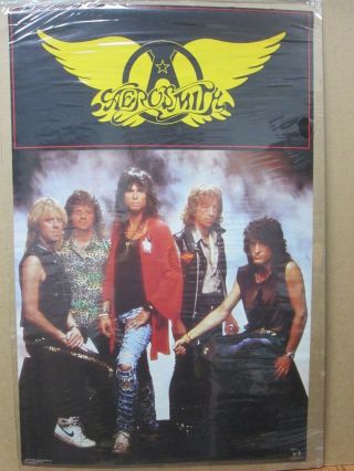 Vintage Poster Aerosmith Group Rock 1987 Inv G1920