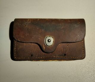 Vintage Leather Ammo Pouch Made By Bucheimer Frederick Md