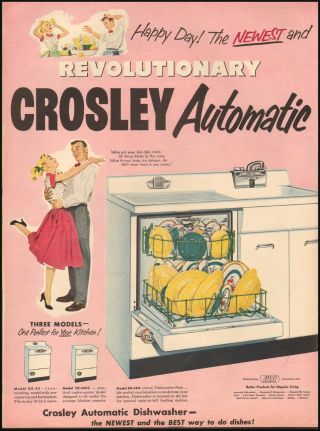 1952 Vintage Ad For Crosley Automatic Dishwasher`retro Appliance 2 - Pgs