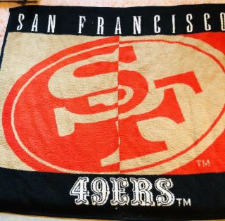 Vintage Biederlack Usa San Francisco 49ers Throw Blanket