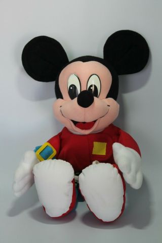 14 " Disney Plush Mickey Mouse Learn To Dress Mattel Vintage 1992