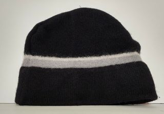 Vintage Vermont Originals 100 Wool Ski Hat Black Size Xl