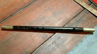 Antique Crosby Fife Flute Civil War Era 1 Pc Nickel Tips 6 Hole Geo Cloos