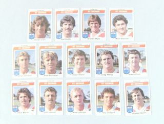 1980 St George Dragons Scanlens Rugby League Cards