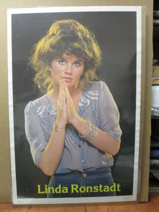 Vintage Poster Linda Ronstadt Singer Rock 1977 Inv 238