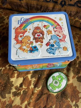 Vintage Care Bears Lunch Box Tin Good Patch
