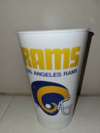 Vintage Icee Los Angeles Rams Nfl Football Hard Plastic Cup 5 1/2 " Tall