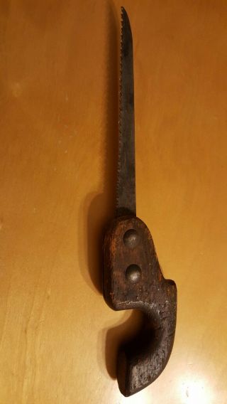 Vintage Keyhole Saw 12 " Hand Key Hole Antique Tool Wood Handle Old Woodworking