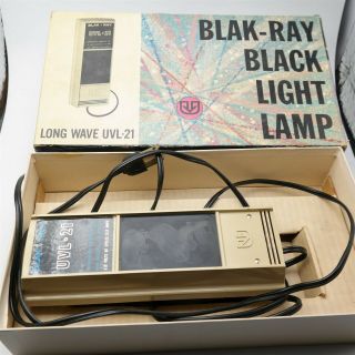 Vtg Blak - Ray Black Light Lamp Long Wave Uvl - 21 Ultraviolet
