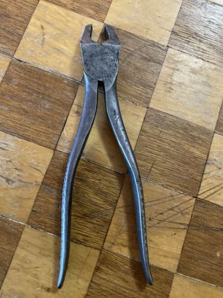 Vintage Pre Snap - On Vacuum Grip No.  7a Battery Pliers Tool Newport Pa Usa