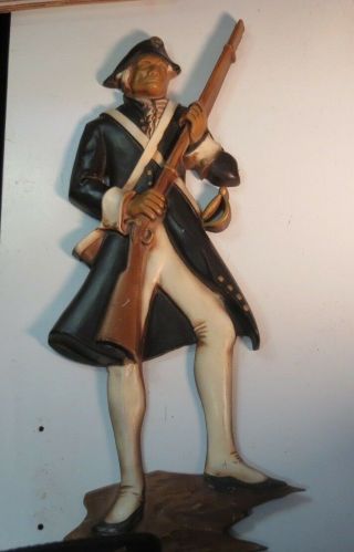 Vintage Sexton Cast Metal Colonial Soldier Wall Hanging Continental Army Esp - 1