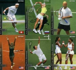 2003 Netpro International Tennis Factory 90 Card Set Federer Serena Williams Rc