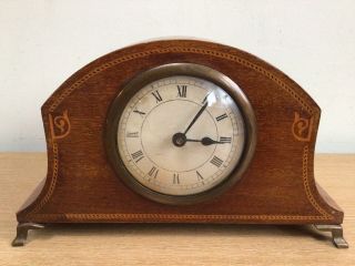 Vintage Wooden Mantle Clock Order Wind Up Mechanism