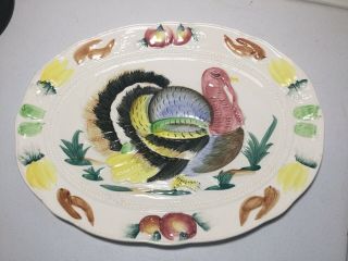 Vintage Thanksgiving Turkey Platter (18” X 14”)