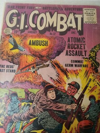 G.  I.  Combat 32 Vintage Dc Comic January 1959 10 Cents
