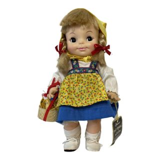 Effenbee’s Just Friends Swiss Yodelers Girl Doll With Tag Sleepy Eyes 11 In