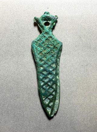 Ancient Amulet " Dagger ",  Koban Culture,  Xiii - Iv Centuries Bc,  Jewelry,  Authentic