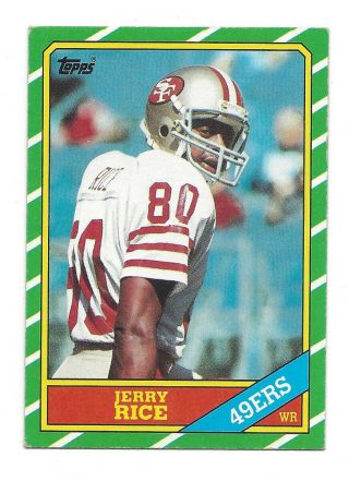 1986 Topps Jerry Rice Rookie Card Rc Hof 161 Centered