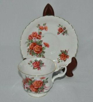 Vintage Royal Albert " Centennial Rose " Bone China Teacup & Saucer