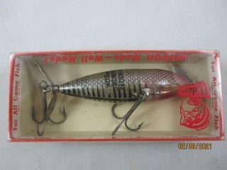 Vintage Heddon Wounded Spook Old Plastic Top Water Bass Fishing Lure