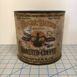 Vintage Royal Blend Roasted Coffee Granger & Co.  Metal Coffee Tin