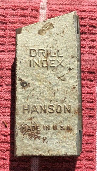 Vintage Hanson Drill Index 1/16 To 1/4 Inch With 10 Bits