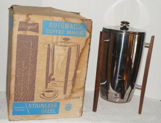 Vintage Regal Mid Century Modern Automatic Coffee Maker 1350 Atomic 12 - 40 Cups