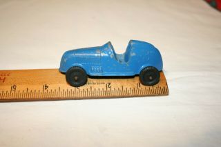 Vintage Rare Tootsietoy Blue No.  3 Race Car Usa