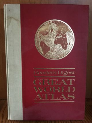 Readers Digest Great World Atlas 1963 Large Hardcover Book