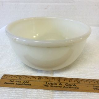 Antique Vintage Small 4 3/4” Wide X 2 1/2 " High White Glass Mixing Bowl Sunbeam