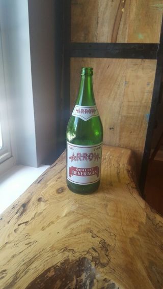 Vintage 1962 Arrow Ginger Ale 32oz.  Soda Bottle,  Wilkes Barre,  Pa.  1 Quart