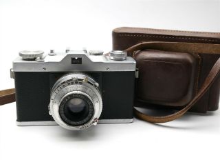 Vtg Leidolf Wetzlar Lordox 24x36 Film Camera w/ Lordon 50mm F/2.  8 Lens & Case 2