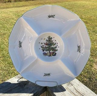 Vintage Nikko Christmas Tree Platter Chip/dip Serving Plate
