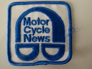 Motor Cycle News Speedway Vintage Cloth Patch Badge Measures 7.  5cm X 7.  5cm 3g