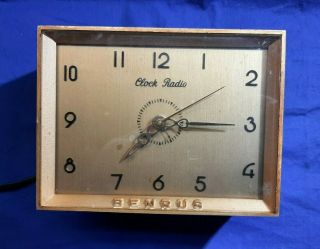 Vintage Benrus Clock Radio Art Deco Parts And Partially